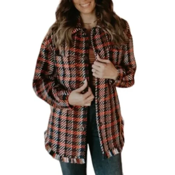 STEVE Madden Multi Final Warning Shacket - Picture 7 of 15